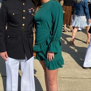 Green long sleeve dress